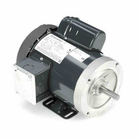 Leeson General Purpose Motor, 0.75 HP, 1 phase, 1800 RPM, 115/208-230 V, 56C Frame, TEFC G572